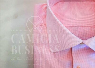 Milano camicia uomo finestrato piccolo rosa
